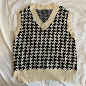 houndstooth vest